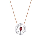 0,86 Carat Diamond Ruby Necklace