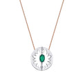 0,54 Carat Diamond Emerald Necklace