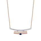 0,36 Carat Diamond Sapphire Necklace