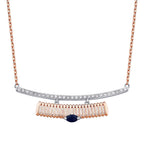 0,36 Carat Diamond Sapphire Necklace