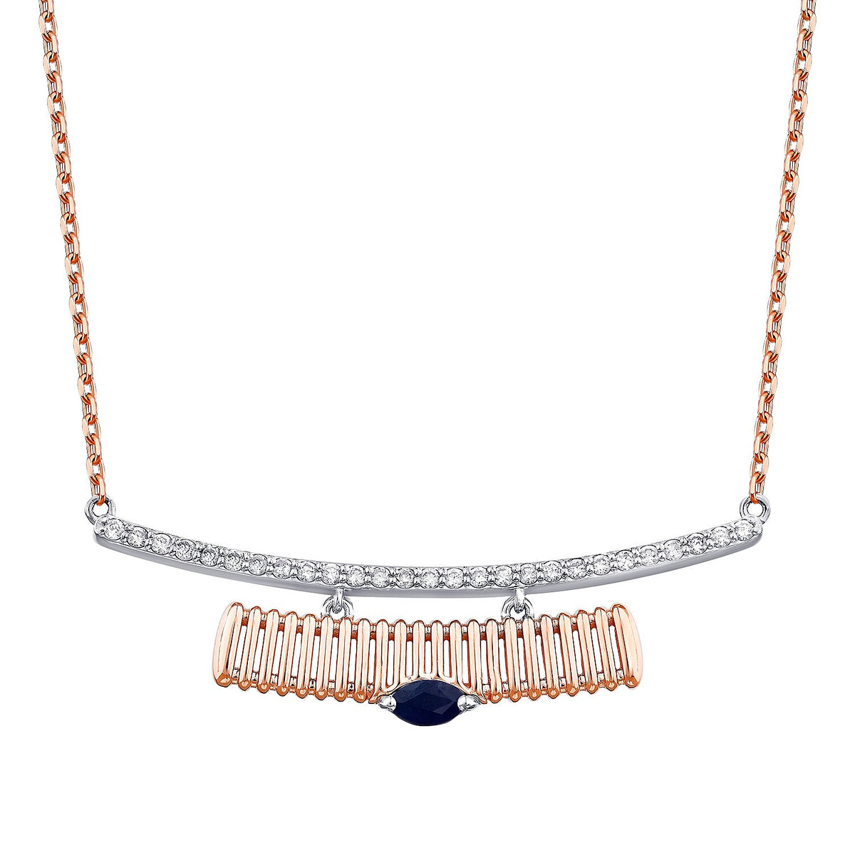 0,36 Carat Diamond Sapphire Necklace
