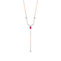 0,89 Carat Diamond Ruby Necklace