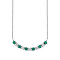 0,40 Carat Diamond Emerald Necklace