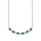 0,40 Carat Diamond Emerald Necklace