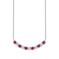 0,49 Carat Diamond Ruby Necklace