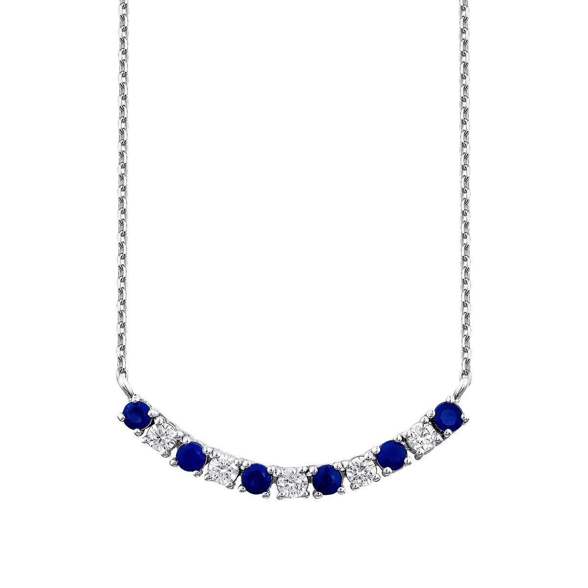 0,49 Carat Diamond Sapphire Necklace