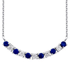 0,49 Carat Diamond Sapphire Necklace