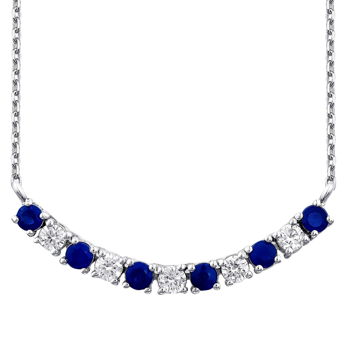 0,49 Carat Diamond Sapphire Necklace