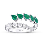 1,05 Carat Diamond Emerald Ring