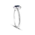 0,40 Carat Diamond Sapphire Ring