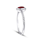 0,44 Carat Diamond Ruby Ring
