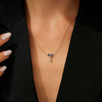 0,63 Carat Diamond Sapphire Necklace