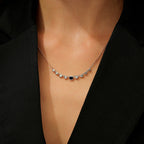 0,97 Carat Diamond Sapphire Necklace