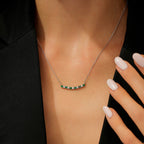 0,40 Carat Diamond Emerald Necklace