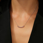 0,49 Carat Diamond Ruby Necklace