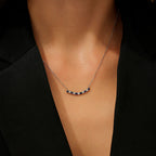 0,49 Carat Diamond Sapphire Necklace