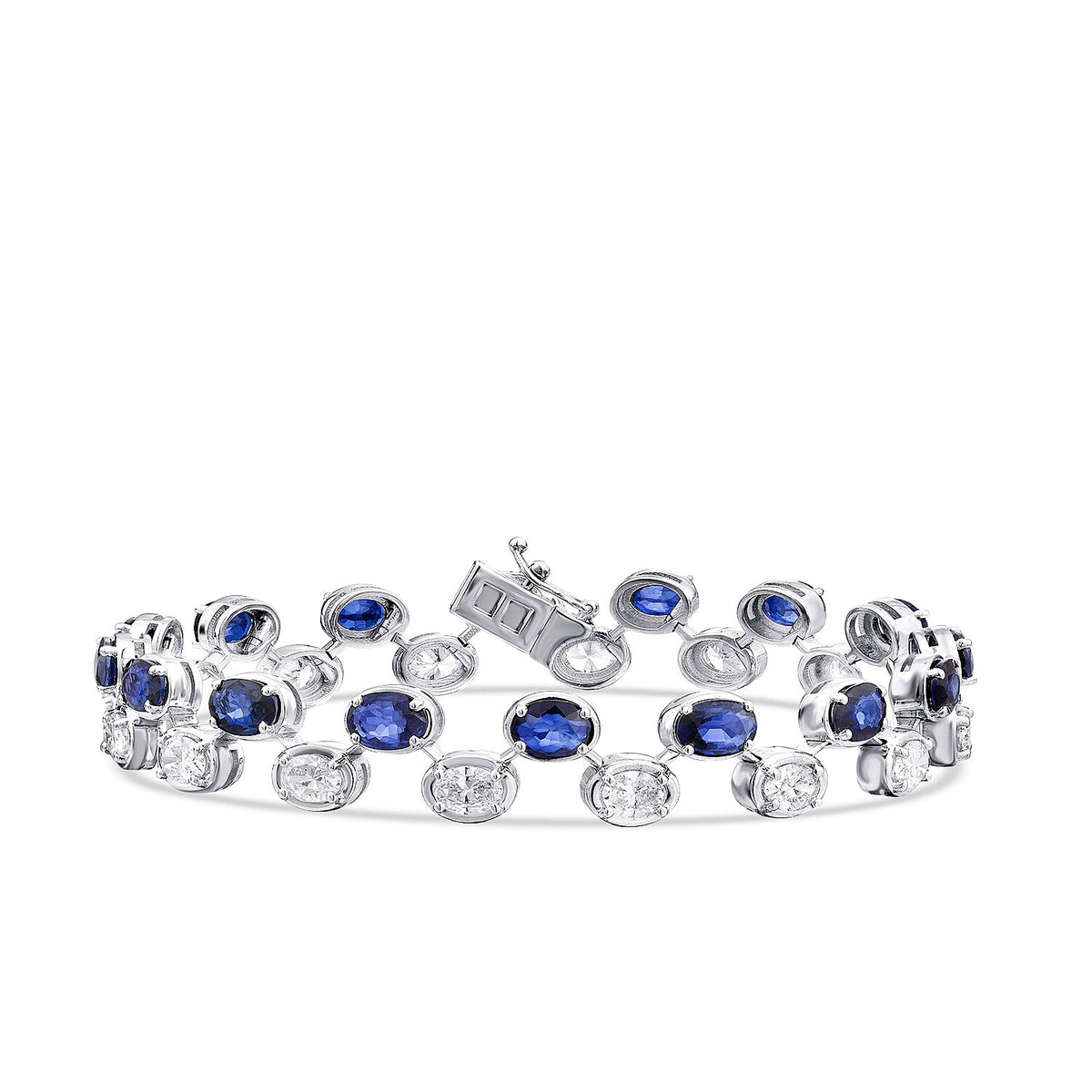 11,49 Carat Diamond Sapphire Bracelet