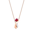 1,08 Carat Diamond Ruby Necklace