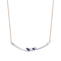 0,47 Carat Diamond Sapphire Necklace
