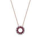 1,09 Carat Diamond Ruby Necklace
