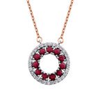 1,09 Carat Diamond Ruby Necklace