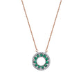 1,04 Carat Diamond Emerald Necklace