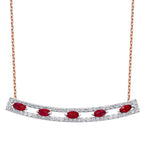 0,69 Carat Diamond Ruby Necklace
