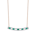 0,59 Carat Diamond Emerald Necklace