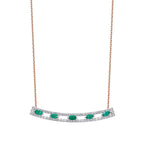 0,59 Carat Diamond Emerald Necklace
