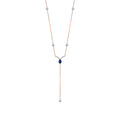 0,73 Carat Diamond Sapphire Y Necklace