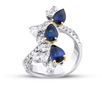 3,26 Carat Diamond Sapphire Ring
