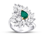 2,84 Carat Diamond Emerald Ring