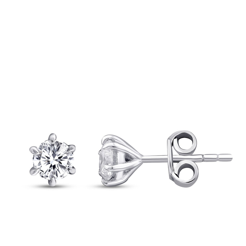 0,50 Carat Diamond Solitaire Earrings