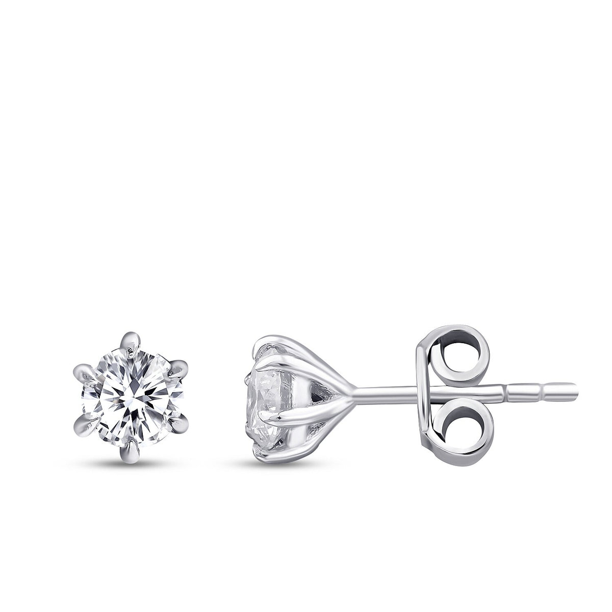 0,50 Carat Diamond Solitaire Earrings