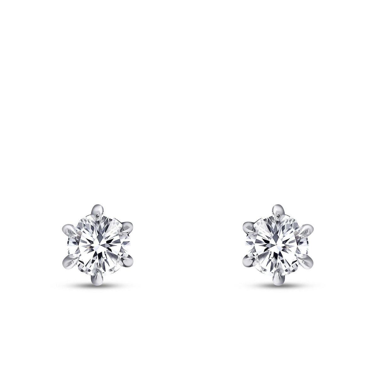 0,50 Carat Diamond Solitaire Earrings