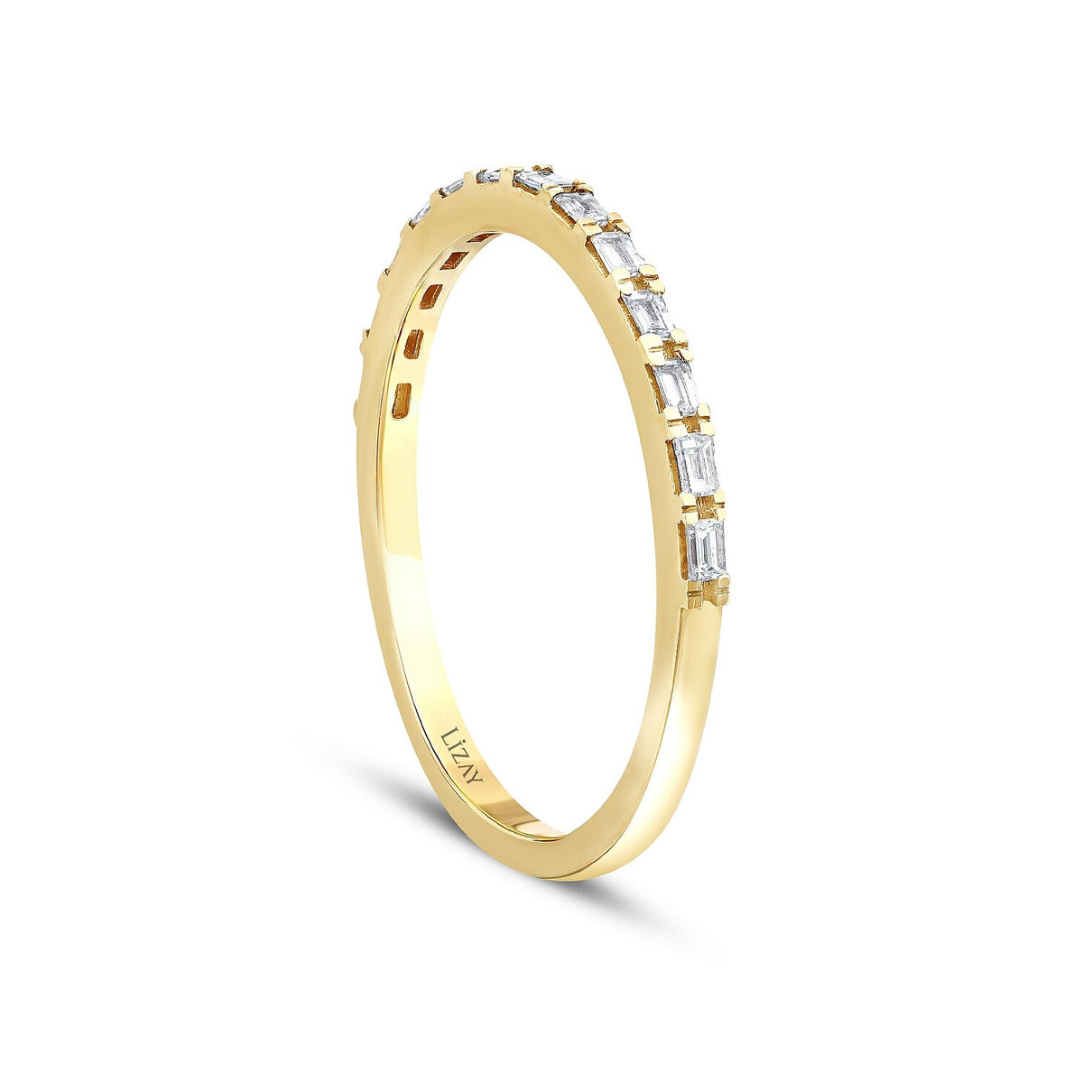 0,16 Carat Diamond Baguette Half-Eternity Ring