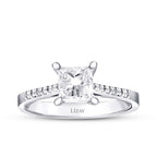 1,11 Carat Diamond Princess Solitaire Engagement Ring