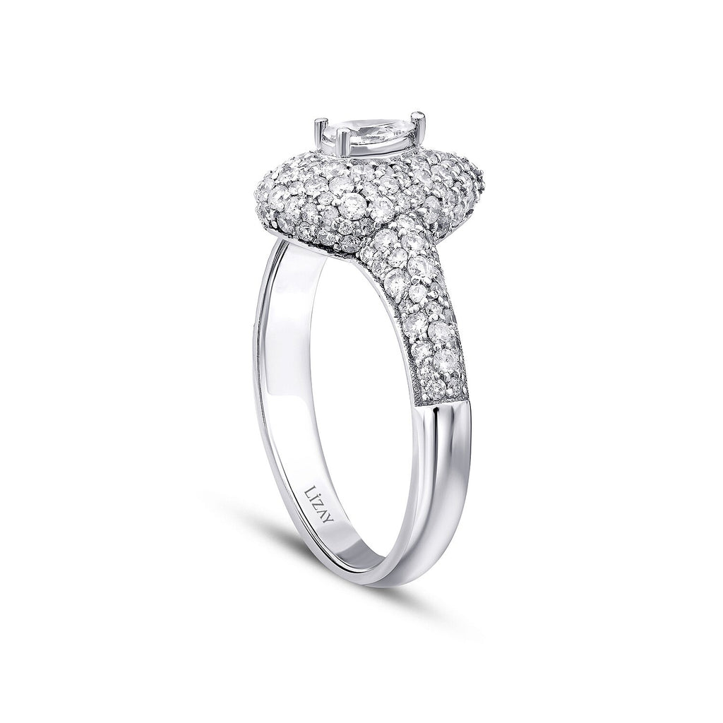 1,07 Carat Diamond Pear Ring