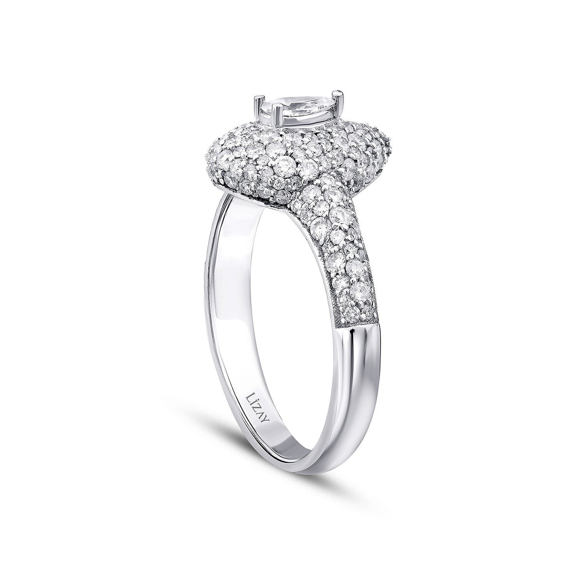 1,07 Carat Diamond Pear Ring