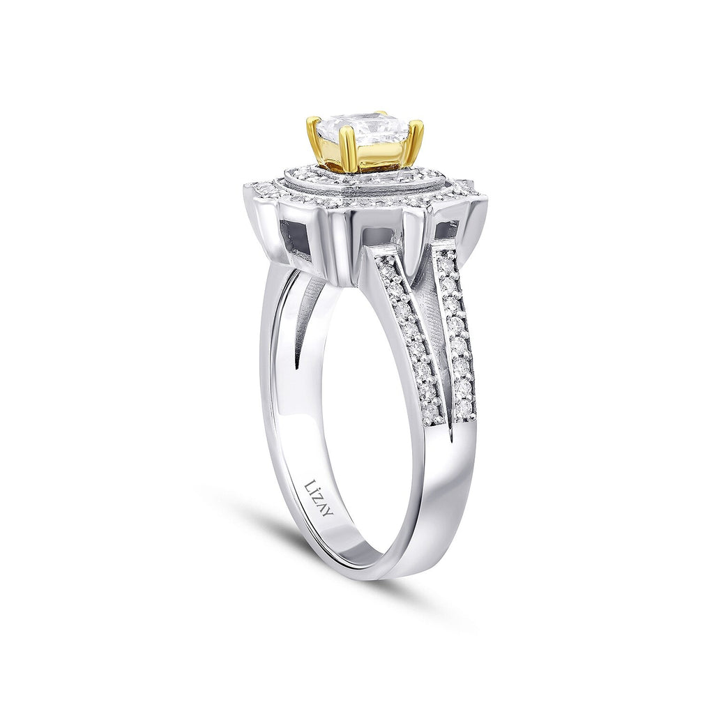 0,99 Carat Diamond Fancy Princess Ring