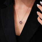 1,09 Carat Diamond Ruby Necklace