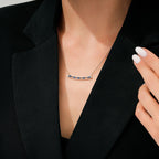 0,75 Carat Diamond Sapphire Necklace
