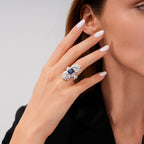 6,53 Carat Diamond Sapphire Ring
