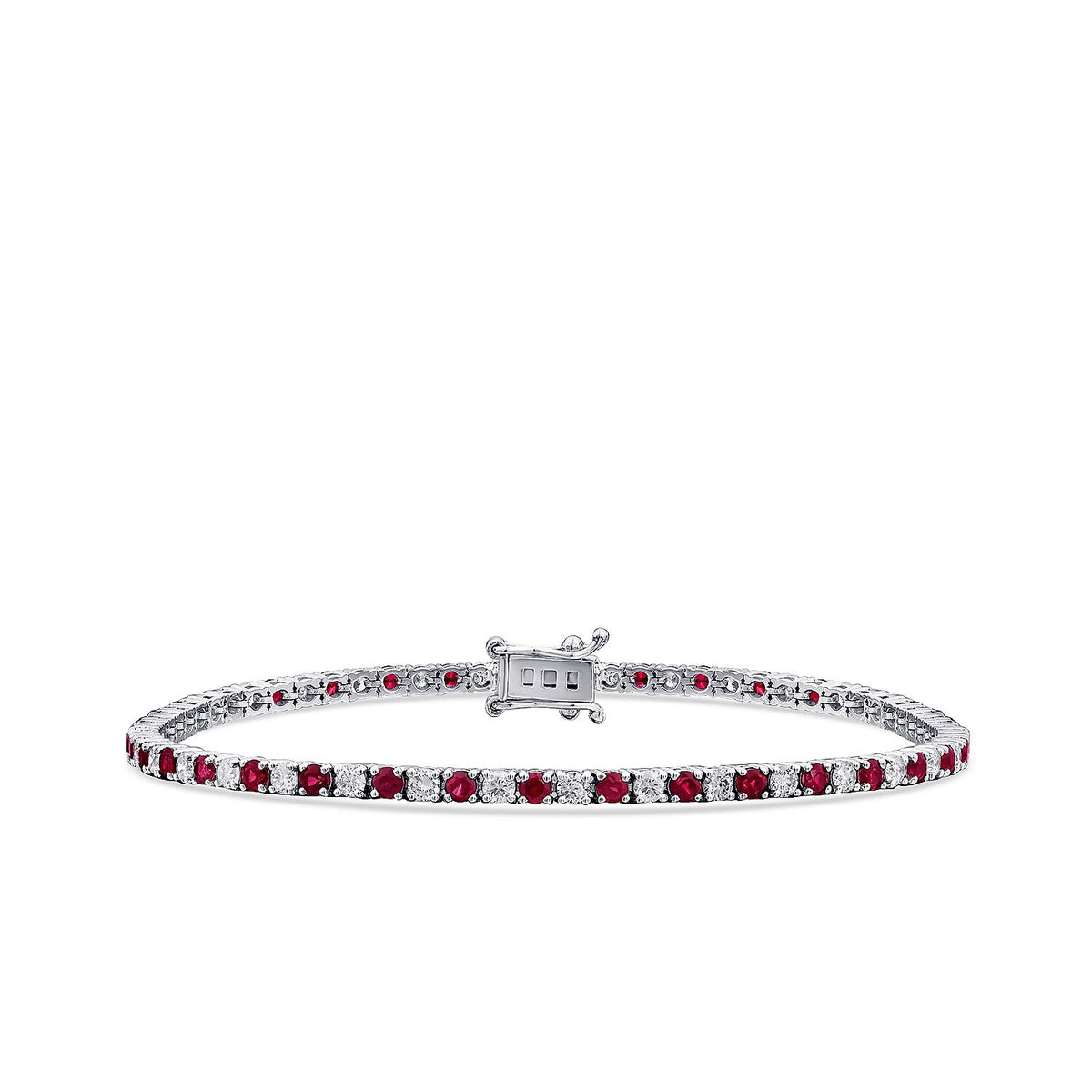 3,70 Carat Diamond Ruby Bracelet