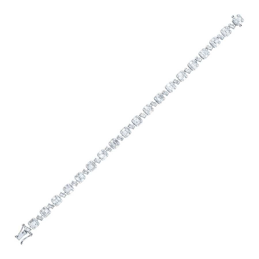 3,63 Carat Diamond Baguette Bracelet