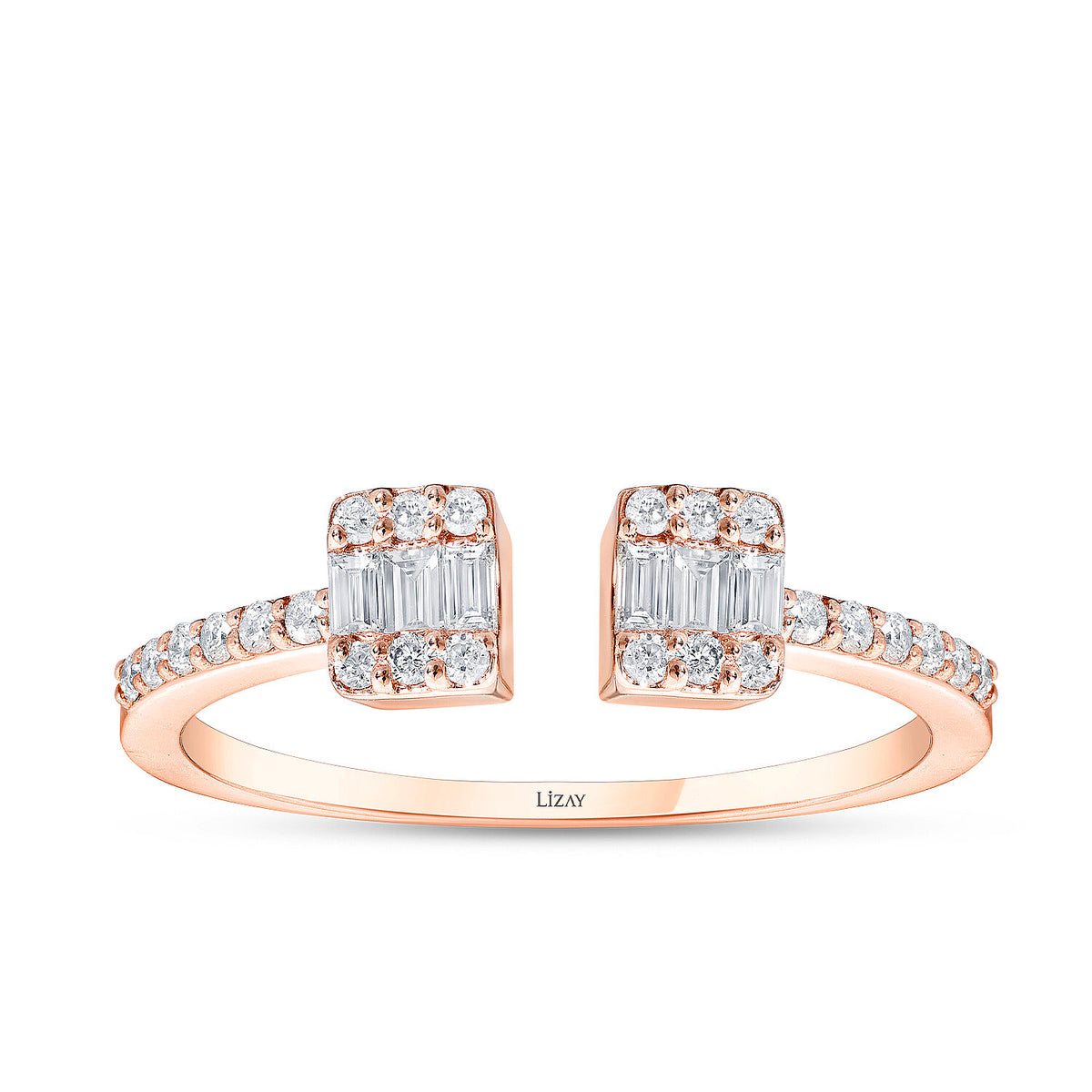 0,23 Carat Diamond Baguette Ring