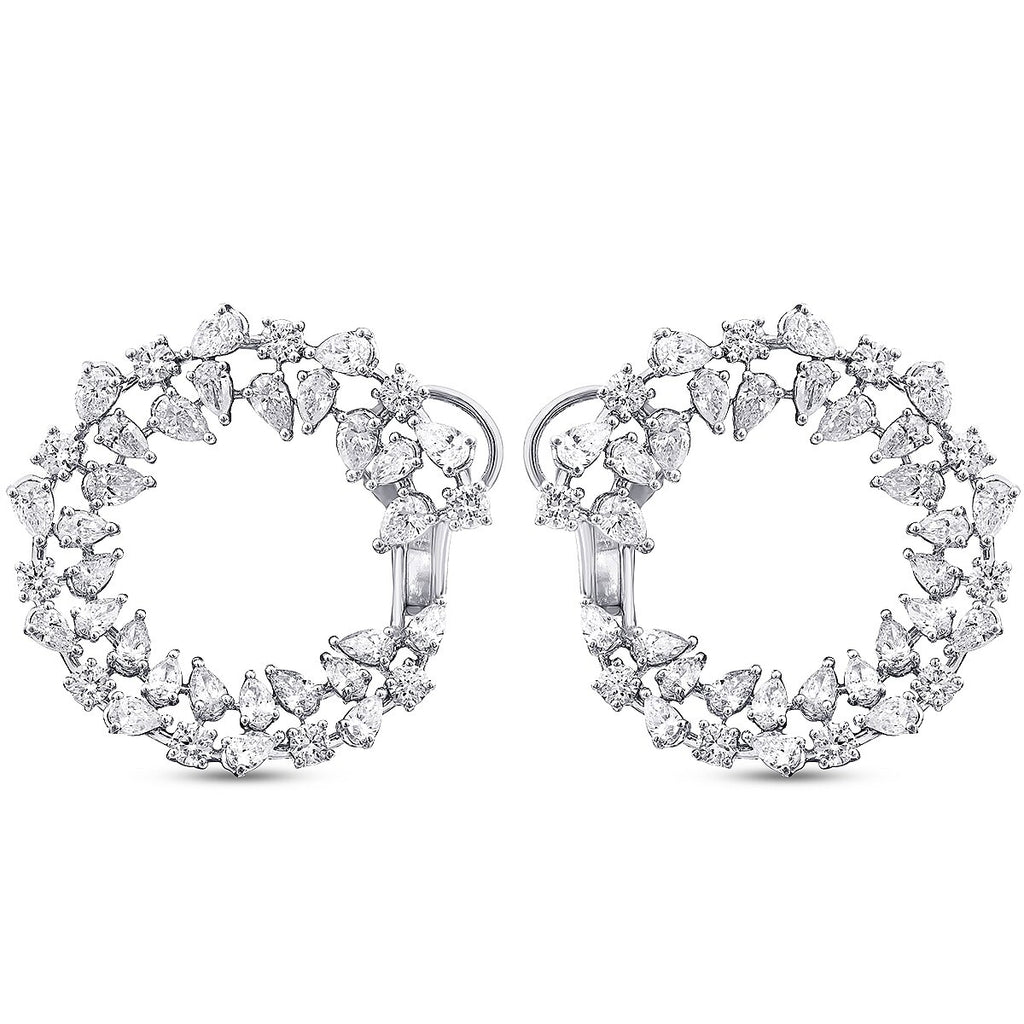 4,93 Carat Diamond Round Earrings