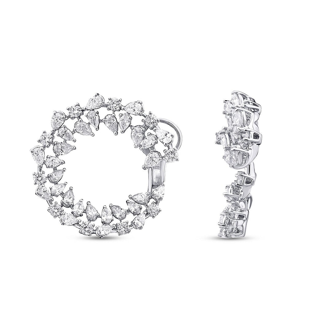 4,93 Carat Diamond Round Earrings