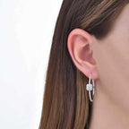 0,54 Carat Diamond Hoop Earrings