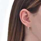 0,30 Carat Diamond Hoop Earrings